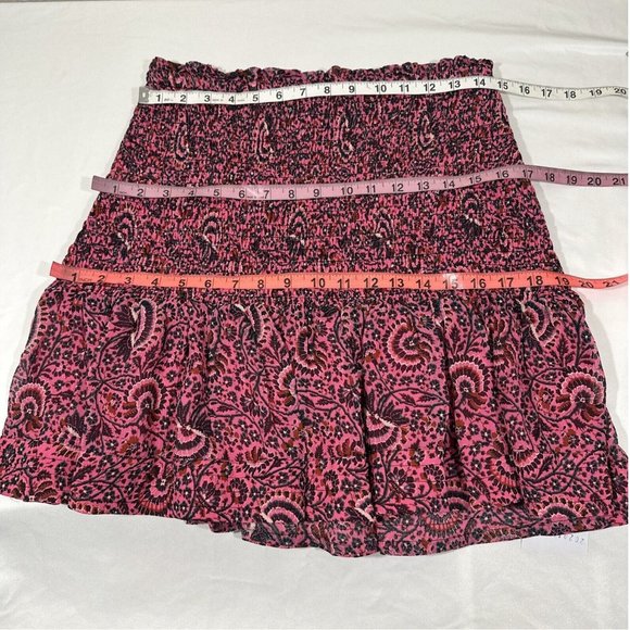 NEW $395 A.L.C [ 14 ] Kade Floral Smocked Mini Skirt‎ in Pink - Picture 11 of 13